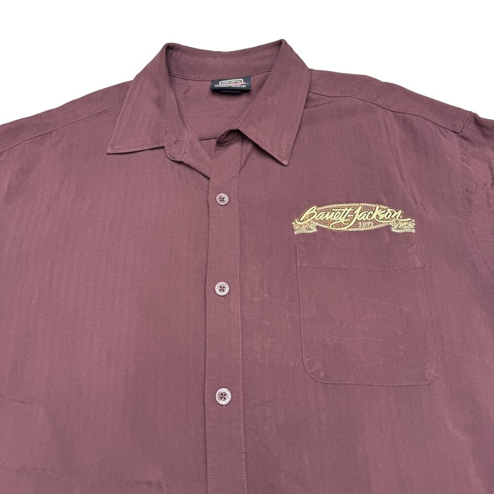RARE Barrett Jackson Mens Button Down Shirt Embroidered Hot Rod Graphic, Size XL - Picture 4 of 8